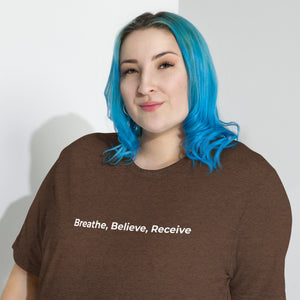 Breathe, Believe, Receive - Short sleeve t-shirt