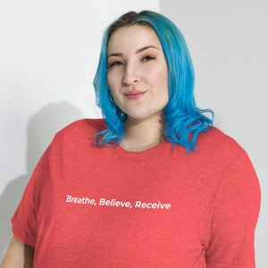 Breathe, Believe, Receive - Short sleeve t-shirt