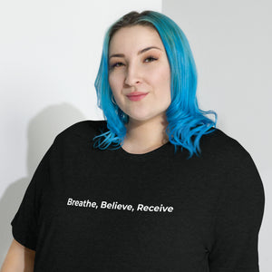 Breathe, Believe, Receive - Short sleeve t-shirt