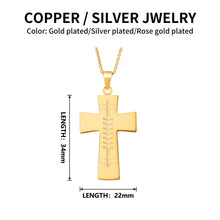 Load image into Gallery viewer, Engraved Scottish Cross Necklace