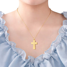 Load image into Gallery viewer, Engraved Scottish Cross Necklace