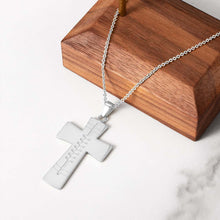 Load image into Gallery viewer, Engraved Scottish Cross Necklace