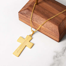 Load image into Gallery viewer, Engraved Scottish Cross Necklace